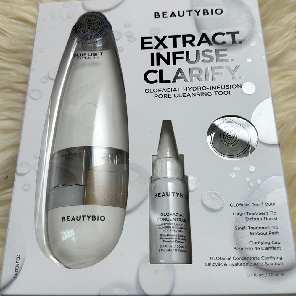 BeautyBio White and Silver Hydro-Infusion Skincare Tool